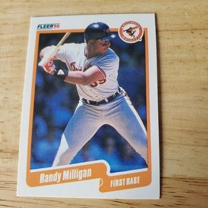 Randy Milligan 1990 Baltimore Orioles Fleer Trading Card 183